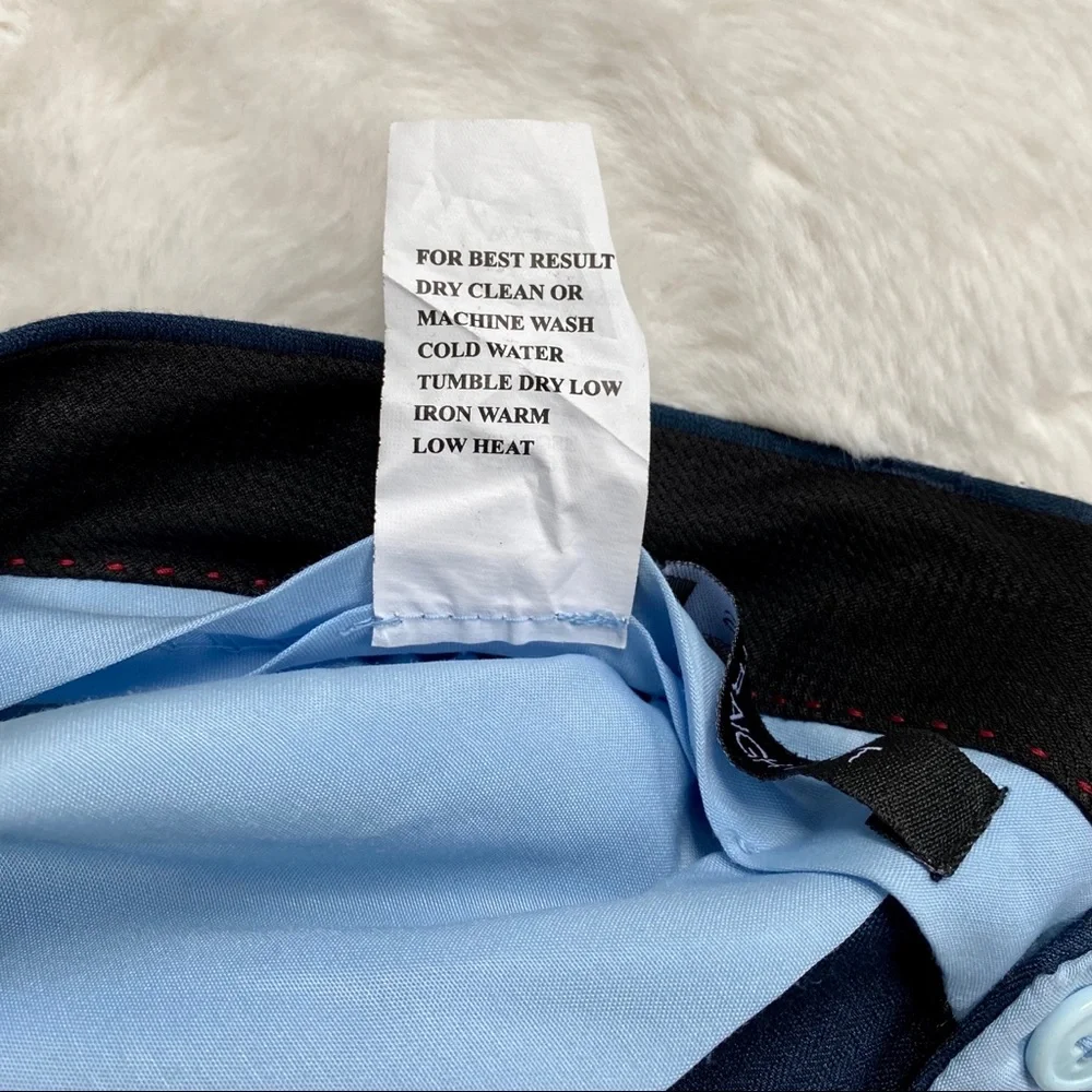 Louis Raphael Russo Straight Fit Blue Dress Pants Size 38x30
